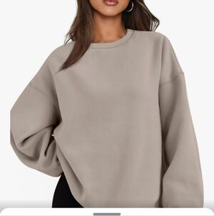 Women's Crew Neck Sweater - Taupe